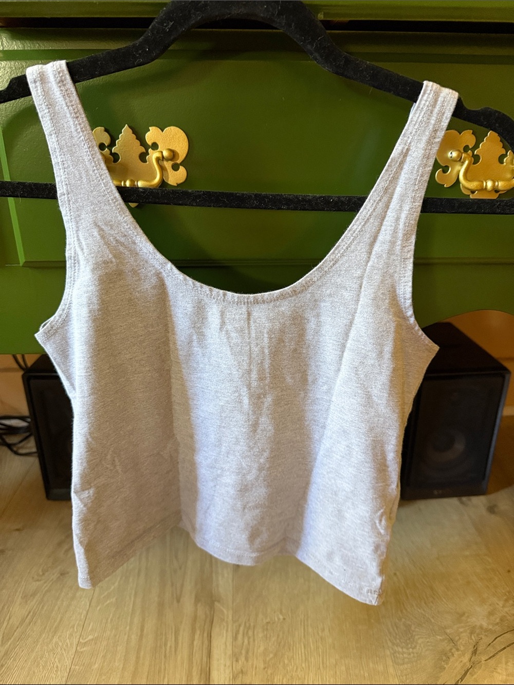 Topshop Light Gray Scoop Neck Tank